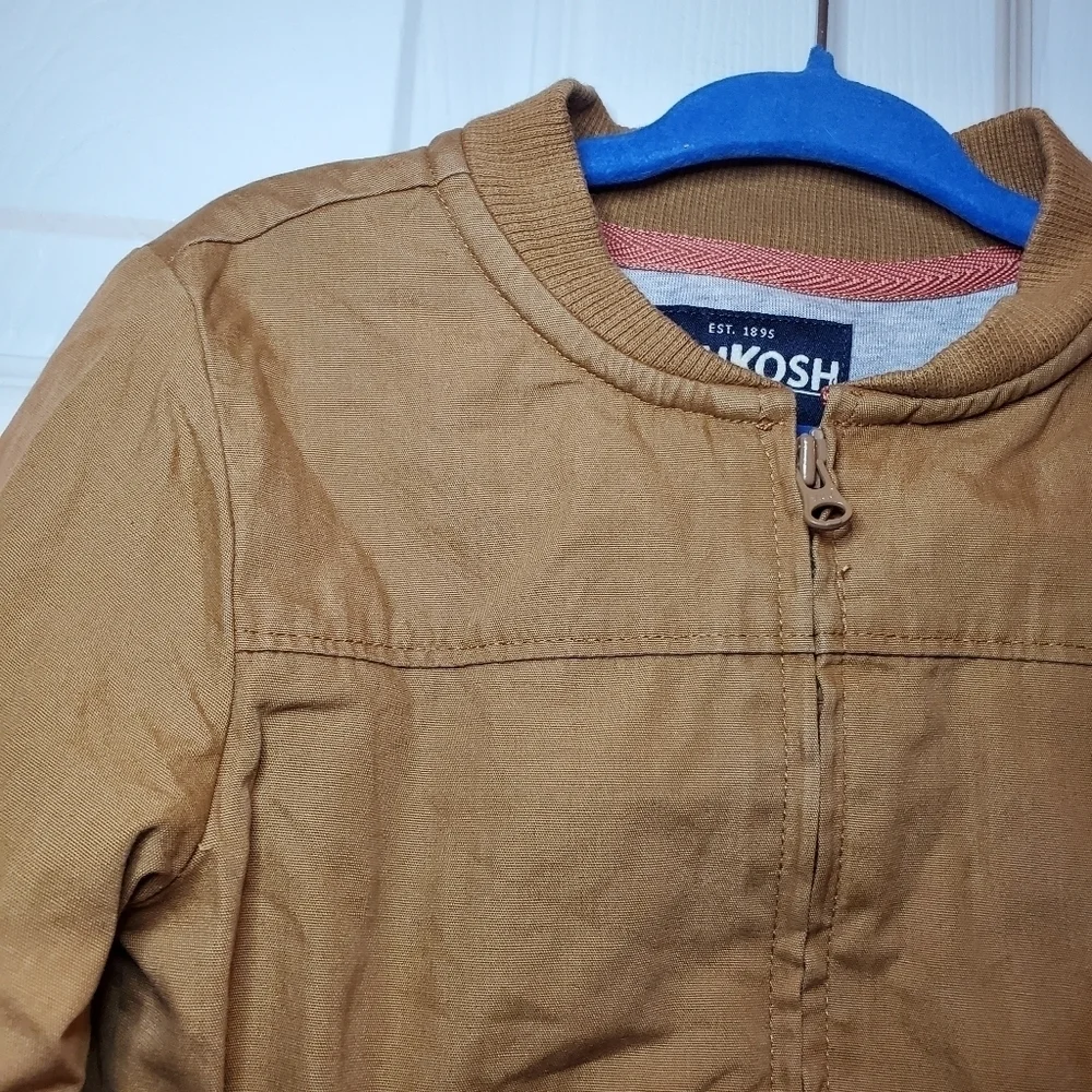 OshKosh B'gosh Toddler Boys' Jersey Lined Bomber Jacket - Brown 2T